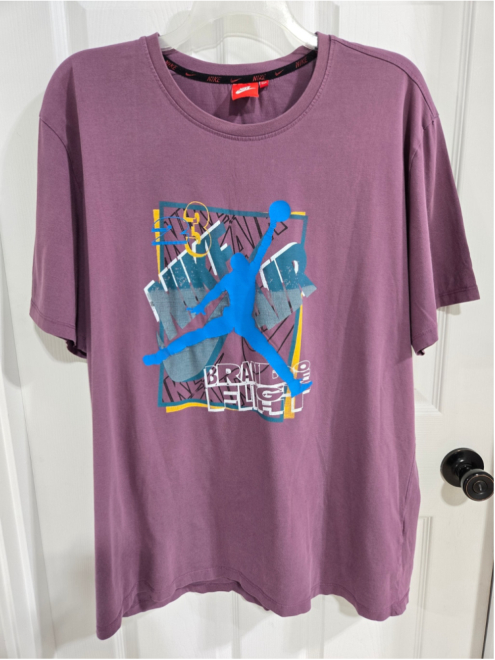 Men's Nike Jordan Graphic T-Shirt Purple Blue 5XL